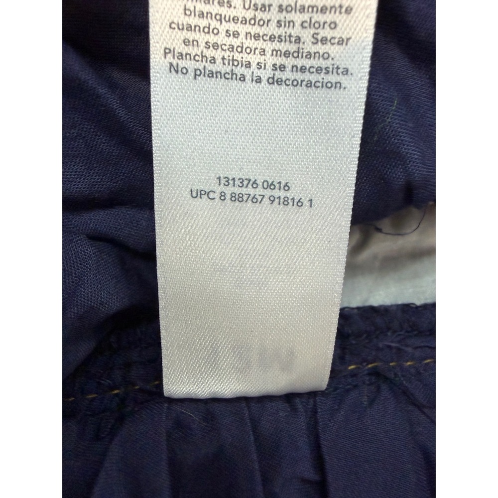 OshKosh Bgosh Vestback Baby Girls Denim Tulle Heart Dress Navy Blue Gold 12M - Picture 7 of 7